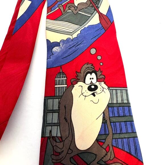 Vintage Balancine Hot Cakes Tasmanian Devil Warner Brothers 1993 Neck Tie - Picture 3 of 5